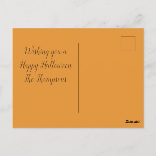 Gelukkige Halloween Schattigee Pompoen Jack O Lant Briefkaart (Achterkant)