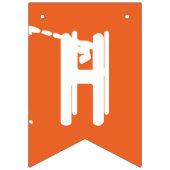 Gelukkige Halloween Sinaasappel & Witte Spook Bunt Vlaggetjes (Eerste vlag)