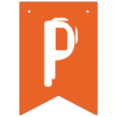 Gelukkige Halloween Sinaasappel & Witte Spook Bunt Vlaggetjes (Derde vlag)