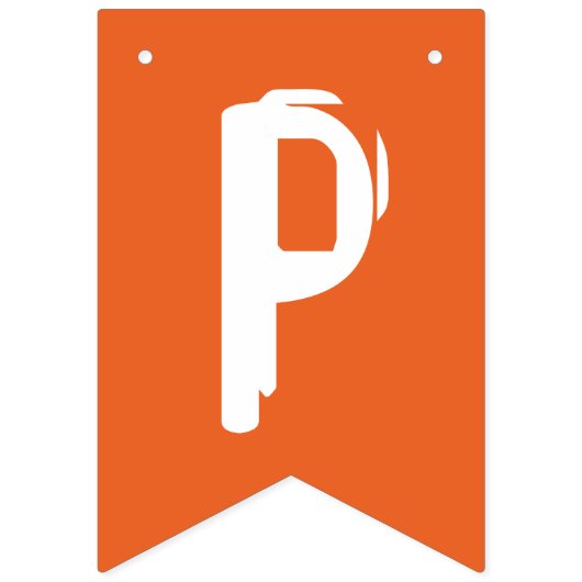 Gelukkige Halloween Sinaasappel & Witte Spook Bunt Vlaggetjes (Derde vlag)