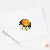 Gelukkige Halloween Spook en Pompoen Sticker (Envelop)