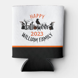 Gelukkige Halloween Spooky Concept Tekst Blikjeskoeler