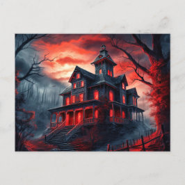 Gelukkige Halloween Spooky Dwelling Briefkaart