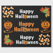 Gelukkige Halloween spooky jack-o-lantaarn snoep m Cadeaupapier (Vlak)