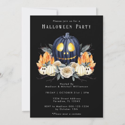 Gelukkige Halloween Spooky Samhain Pompoenen Krist Kaart (Voorkant)