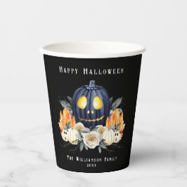 Gelukkige Halloween Spooky Samhain Pompoenen Krist Papieren Bekers