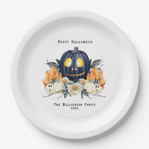 Gelukkige Halloween Spooky Samhain Pompoenen Krist Papieren Bordje