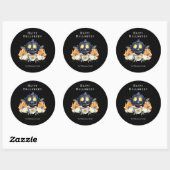 Gelukkige Halloween Spooky Samhain Pompoenen Krist Ronde Sticker (Vel)