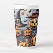 Gelukkige Halloween spooky traktatie of trucs ontw Latte Mok (Voorkant)