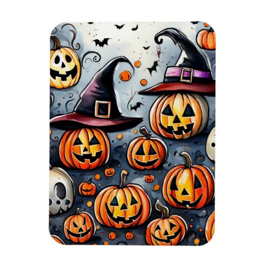 Gelukkige Halloween spooky traktatie of trucs ontw Magneet (Verticaal)