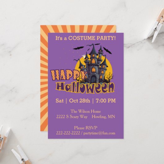 Gelukkige Halloween Starburst (Voorkant / Achterkant in situ)