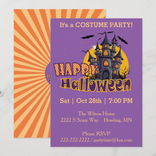 Gelukkige Halloween Starburst (Voorkant / Achterkant)