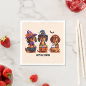 Gelukkige Halloween teckel honden Servet (Insitu)