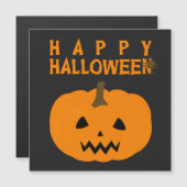 Gelukkige Halloween Tekst en Pompoen op Zwart (Voorkant / Achterkant)