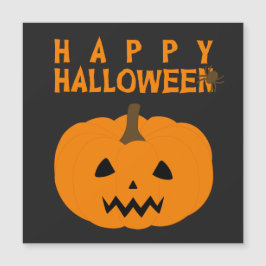 Gelukkige Halloween Tekst en Pompoen op Zwart