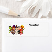 Gelukkige Halloween trick or treat kinderen Etiket (Insitu)