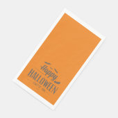 Gelukkige Halloween typografie Servet (Hoek)
