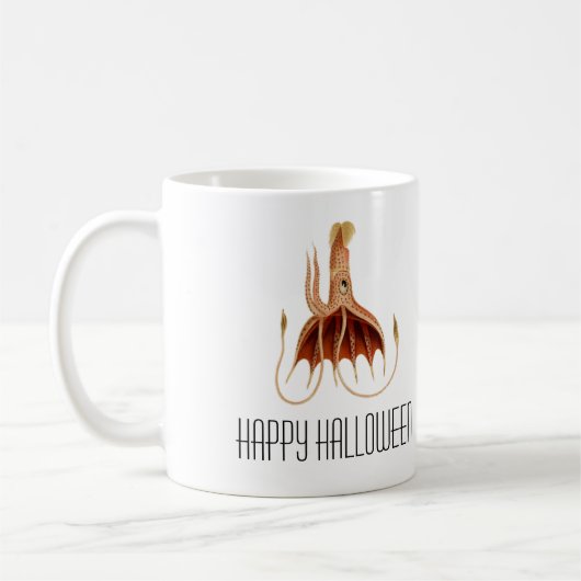 Gelukkige Halloween Vampier Squid Koffiemok (Links)