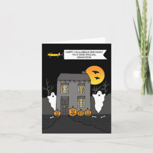 Gelukkige Halloween verjaardag kleinzoon Kaart