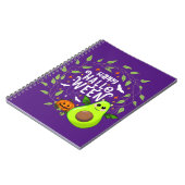 Gelukkige Halloween vleermuis avocado wit Notitieboek (Linkerzijde)