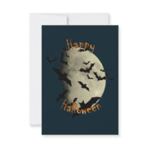 Gelukkige Halloween vleermuizen en spookmaan