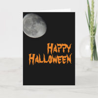Gelukkige Halloween volle maan kaart
