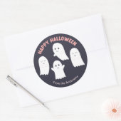 Gelukkige Halloween vriendelijke geesten Ronde Sticker (Envelop)