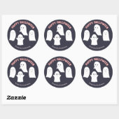 Gelukkige Halloween vriendelijke geesten Ronde Sticker (Vel)