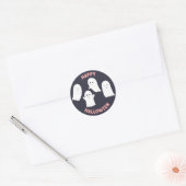 Gelukkige Halloween vriendelijke geesten Ronde Sticker (Envelop)
