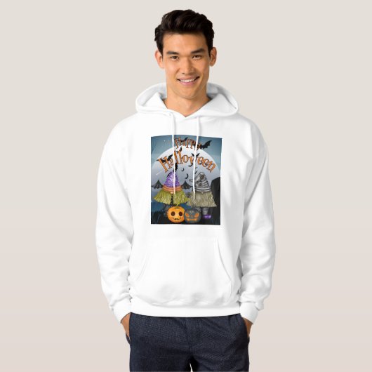 Gelukkige Halloween vrienden Hoodie (Voorkant volledig)