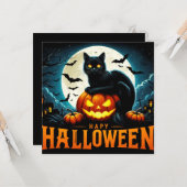 Gelukkige Halloween Wenskaarten Kaart (Voorkant / Achterkant in situ)