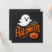 Gelukkige Halloween Wenskaarten Kaart (Voorkant / Achterkant in situ)