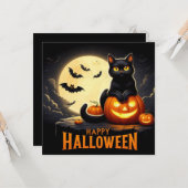 Gelukkige Halloween wenskaarten  Kaart (Voorkant / Achterkant in situ)