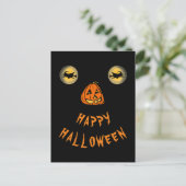 Gelukkige Halloween Witchy Ogen En Pompoen Neus Briefkaart (Staand voorkant)