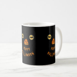 Gelukkige Halloween Witchy Ogen En Pompoen Neus Koffiemok