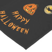 Gelukkige Halloween Witchy Ogen En Pompoen Neus Korte Tafelloper (Hoek)