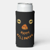 Gelukkige Halloween Witchy Ogen En Pompoen Neus Seltzer Blikjeskoeler (Seltzer Voorkant)