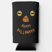 Gelukkige Halloween Witchy Ogen En Pompoen Neus Seltzer Blikjeskoeler (Voorkant)