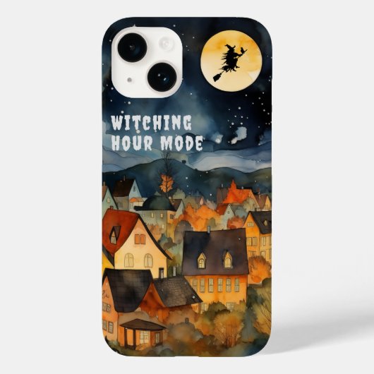 Gelukkige Halloween zwart wit heks Case-Mate iPhone Case (Achterkant)