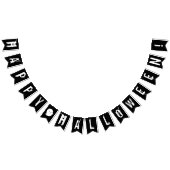 Gelukkige Halloween zwart-witte spook Vlaggetjes (Alle)