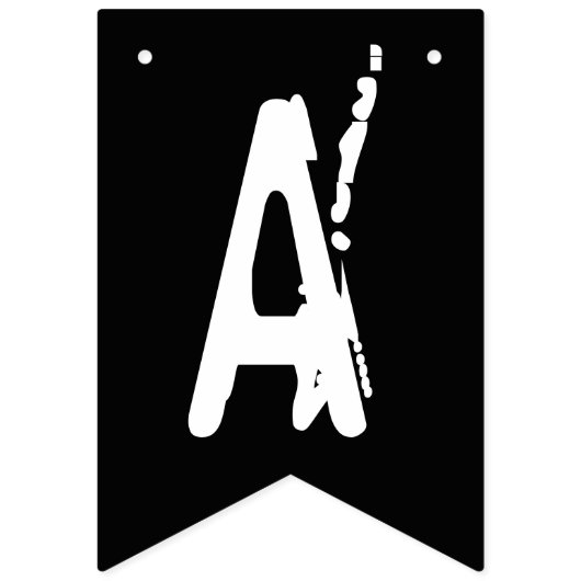 Gelukkige Halloween zwart-witte spook Vlaggetjes (Tweede vlag)