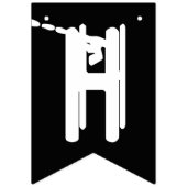 Gelukkige Halloween zwart-witte spook Vlaggetjes (Eerste vlag)