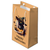 Gelukkige Halloween Zwarte Kat Pompoen | Licht Sin Klein Cadeauzakje (Achterkant Gekanteld)