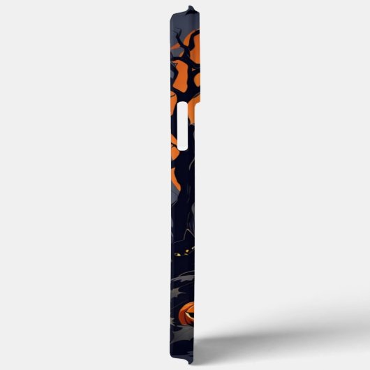 Gelukkige Halloween zwarte kat scène, Halloween ca Case-Mate iPhone Case (Achterkant / Rechts)