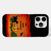 Gelukkige Halloween, Zwarte Kat, Vleermuis en Pomp Case-Mate iPhone Case (Achterkant (horizontaal))