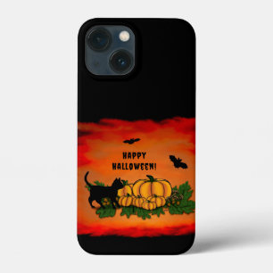 Gelukkige Halloween, Zwarte Kat, Vleermuis en Pomp Case-Mate iPhone Case