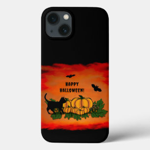 Gelukkige Halloween, Zwarte Kat, Vleermuis en Pomp Case-Mate iPhone Case