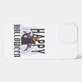 GELUKKIGE HALLOWEEN ZWARTE KATTENVLEUGELS iPhone HOESJE (Achterkant horizontaal)