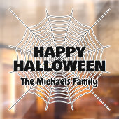 Gelukkige Halloween Zwarte spin web familienaam Raamsticker (Vel 2)
