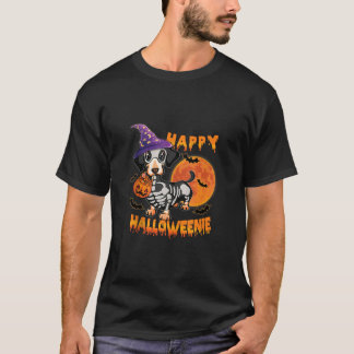 Gelukkige Halloweenie Dachshund Hond Spook Hallowe T-shirt